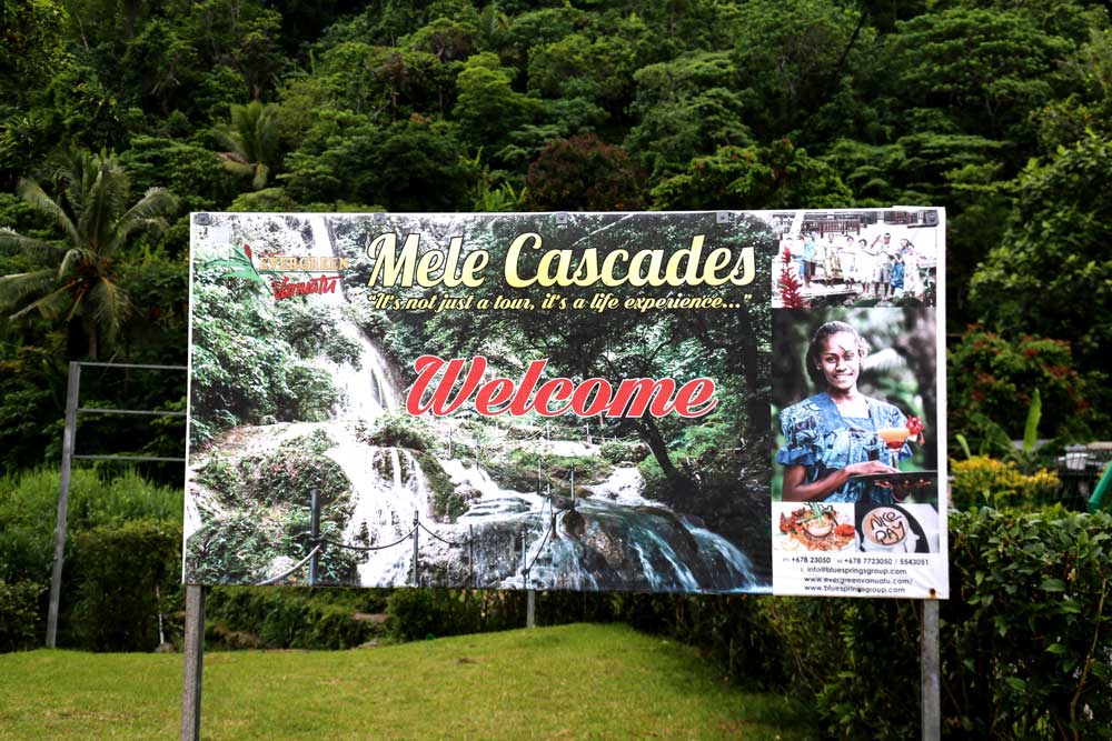 The Mele Cascades, a popular waterfall for tourists. This is one of many tourism sites that have been recently sold to private Chinese investors. Photo: RFA