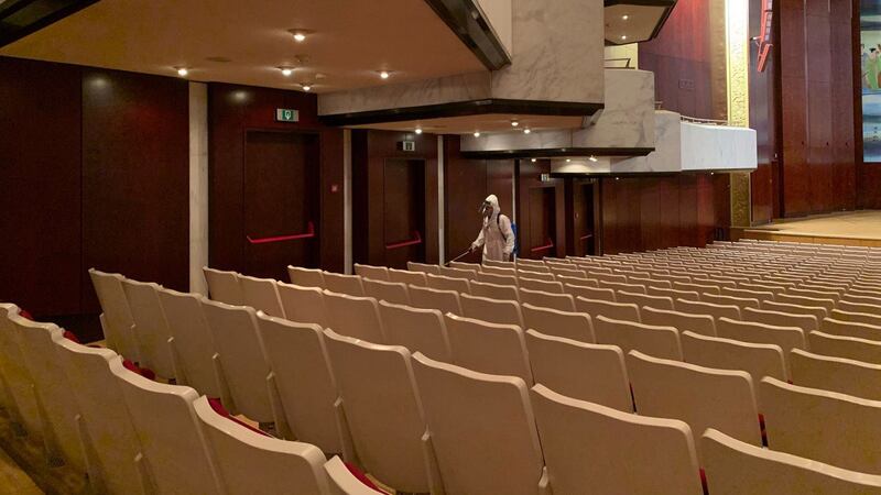 台湾国家音乐厅6日紧急闭馆消毒。(国家两厅院提供)