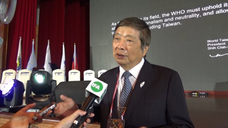 亚洲台湾商总会会长刘树添。(记者夏小华摄)