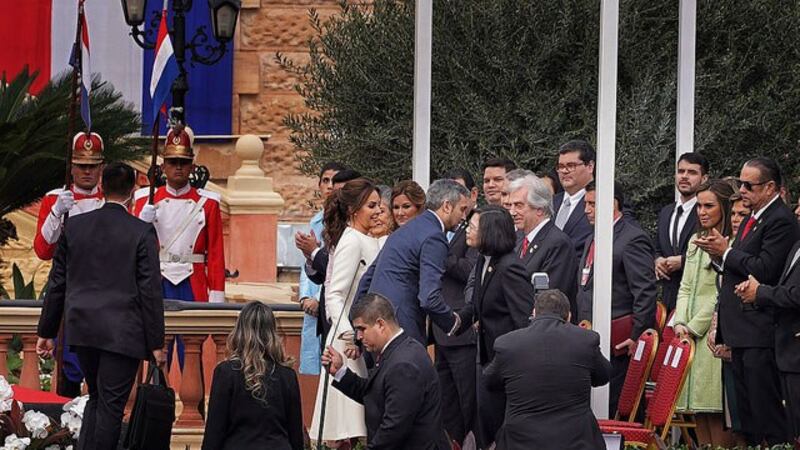 2018年8月15日,蔡英文出席巴拉圭阿布铎总统就职典礼。(总统府官网)