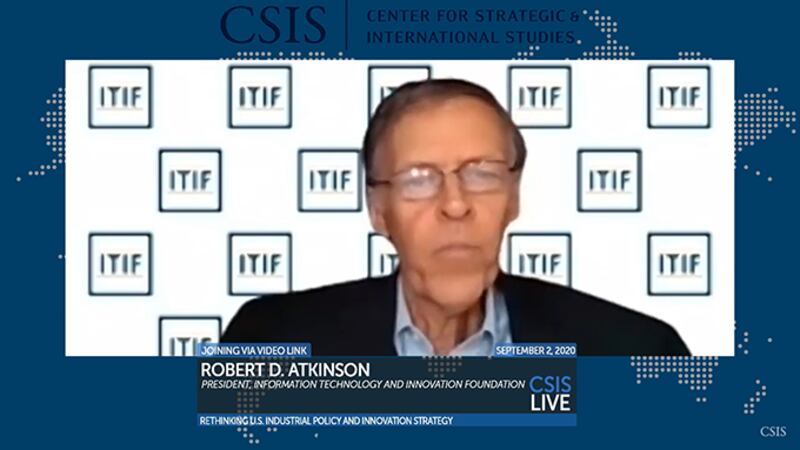 美国智库信息技术与创新基金会(ITIF)主席阿特金森 (Robert Atkinson) 在讨论会上发言(视频)