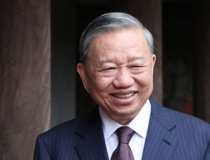 Vietnam's General Secretary of the Communist Party To Lam in Hanoi, May 26, 2025.