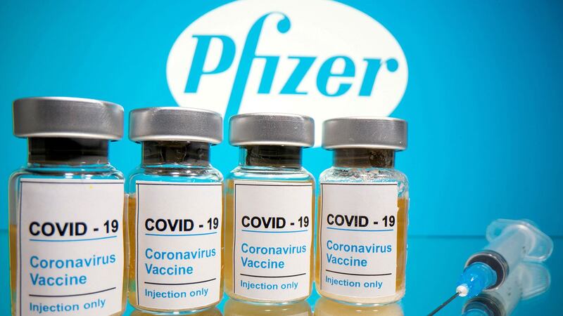 美国辉瑞制药公司(Pfizer)研制的新冠病毒疫苗。(路透社)
