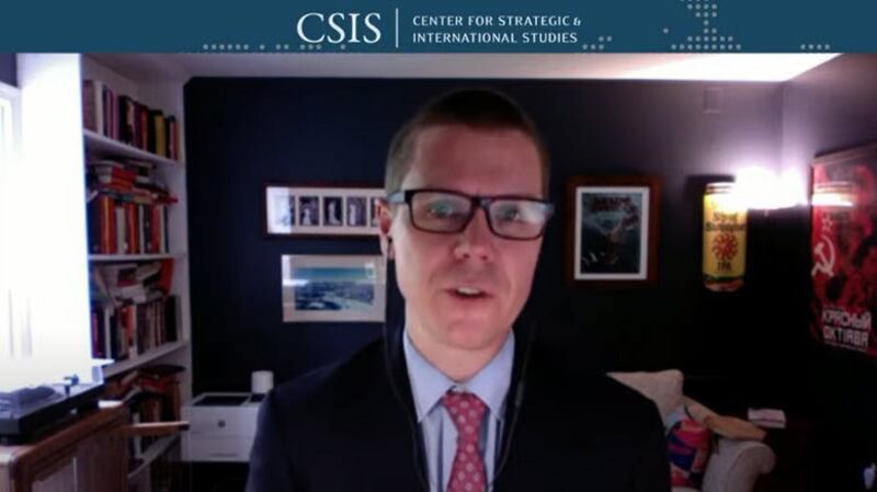 美国华盛顿智库“战略暨国际研究中心”(CSIS)中国研究主任白明(Jude Blanchette)(视频截图)