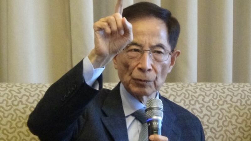 香港民主党创办人李柱铭（记者夏小华摄）