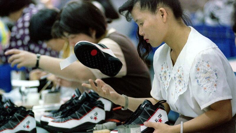 宝成集团生产运动鞋,湖北厂出货量为总产量的2%。(路透社图片)