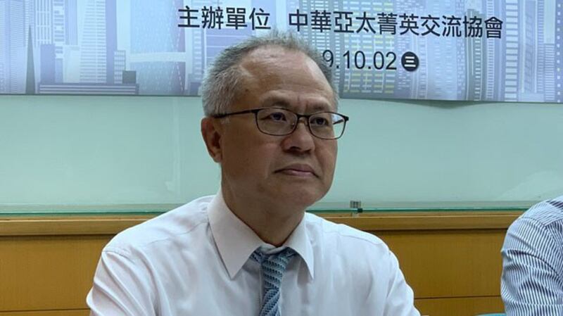 健行科技大学教授严建发称,中共下阶段将走鹰派路线。(记者 黄春梅摄)