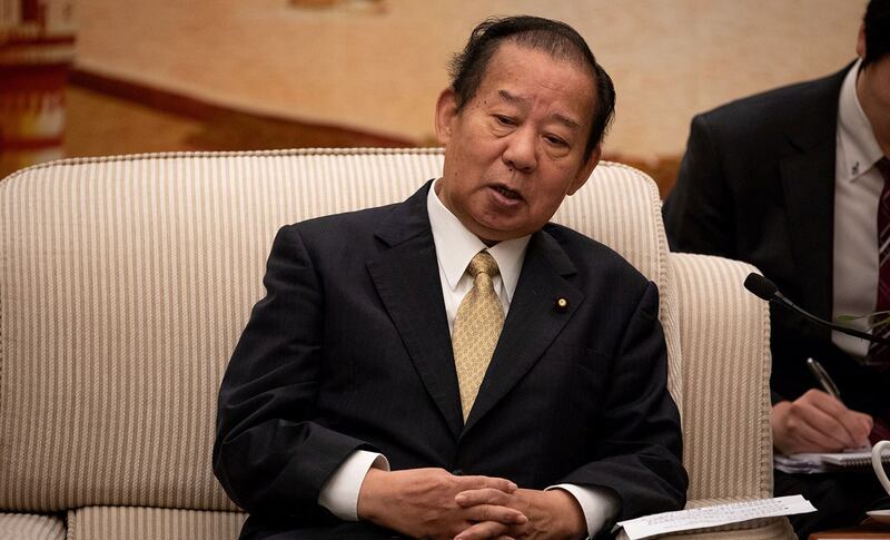 日本自民党干事长二阶俊博(路透社)