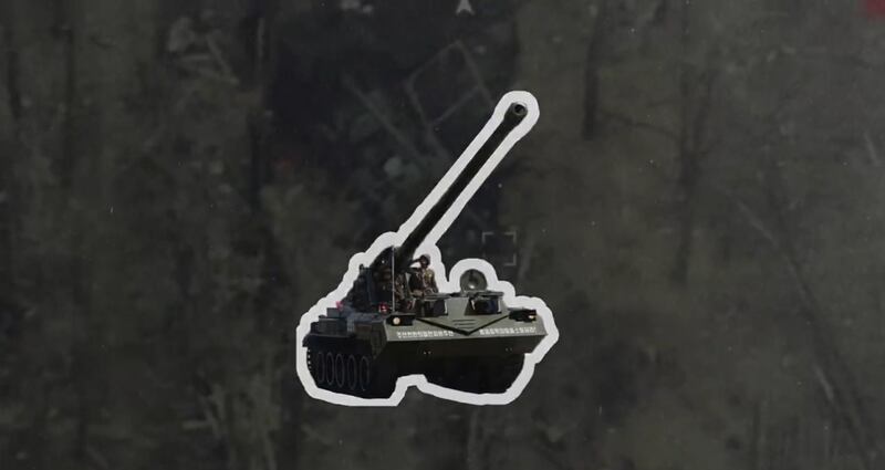 우크라이나 무인시스템군(USF)은 25일 도네츠크 전선에서 북한의 자주포를 타격했다고 밝혔다.