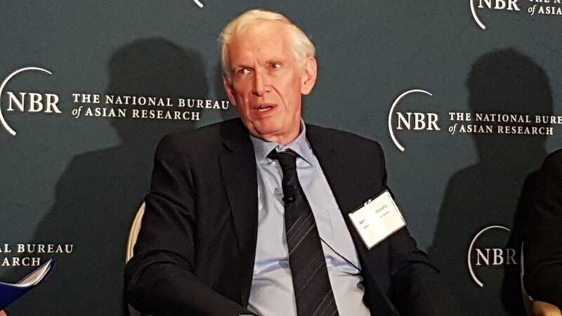 美国在台协会理事主席莫健表示,维护台湾地区安全以及经济繁荣对美国至关重要。(记者家傲摄)