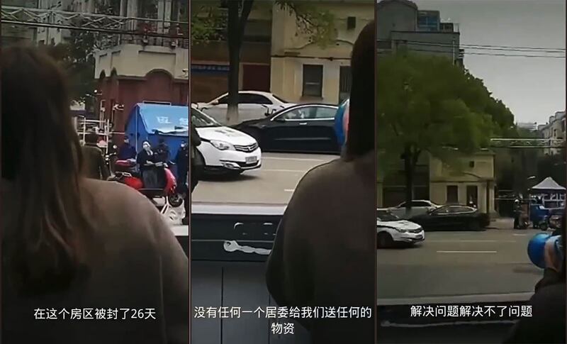 上海市闵行区一居民小区封闭26天,众多居民斥责当局不提供食物及生活用品。 (网络图片)