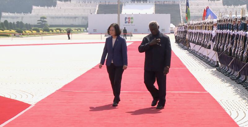 所罗门群岛与台湾外交关系是否生变受关注。(摘自总统府)