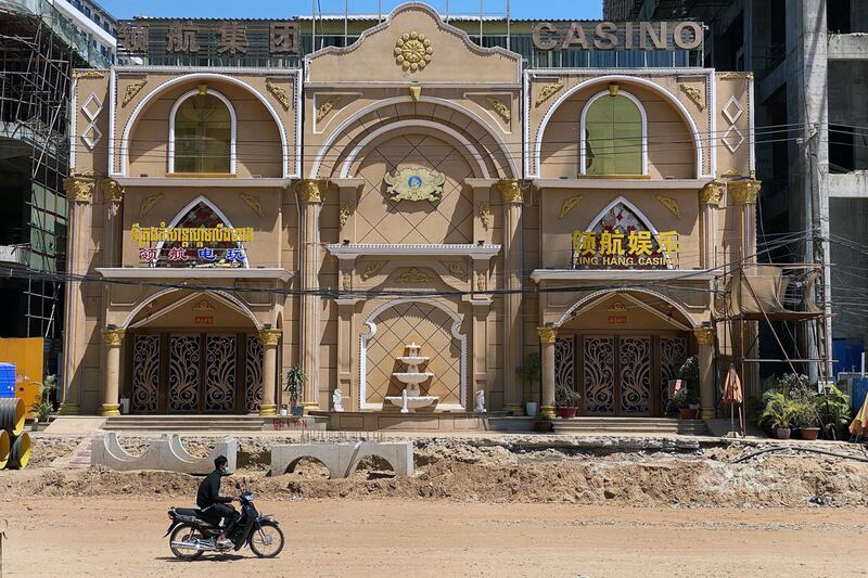 A casino in Sihanoukville, Cambodia, Feb. 2020.