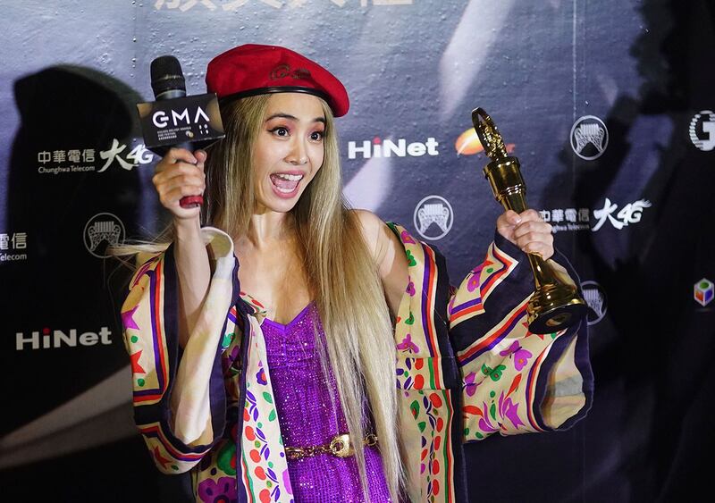 2019年6月29日,歌曲《玫瑰少年》获得第30届金曲奖年度歌曲奖,蔡依林也因此成为史上获得该奖项次数最多的歌手。(美联社)