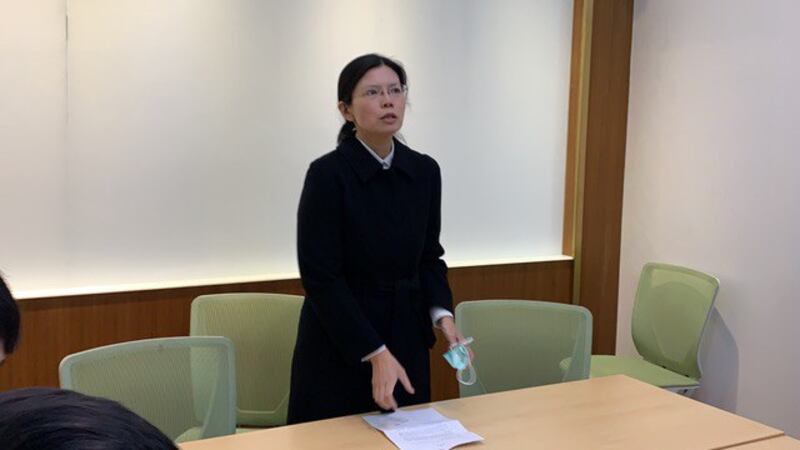 李净瑜18日单枪匹马在台北召开记者会。（记者夏小华摄）