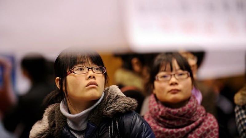 资料图片:性别歧视在中国广泛而严重(法新社)