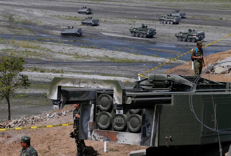 特朗普任内签署售台汉马斯(HIMARS)火箭系统。(美联社)