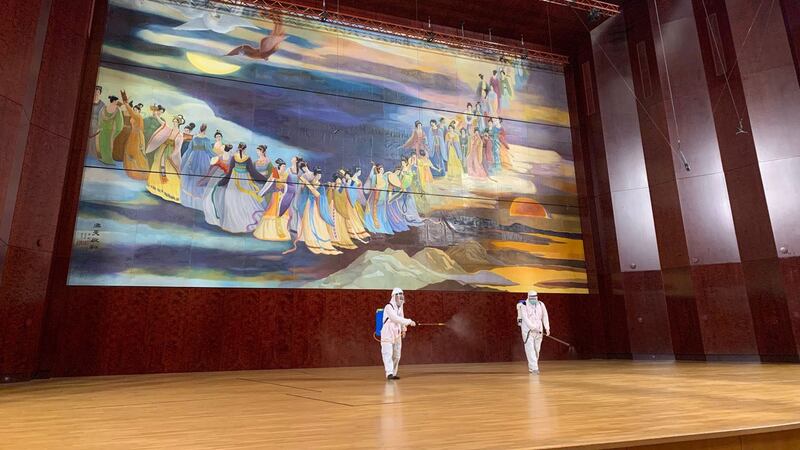 台湾国家音乐厅6日紧急闭馆消毒。(国家两厅院提供)