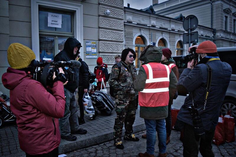 伊启威在波兰边境口岸梅迪卡(伊启威提供)