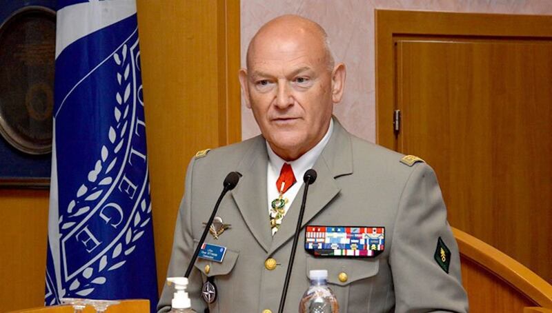 北约防卫学院校长里提曼中将今年三月底秘密访问台湾(NATO Defense College 脸书)