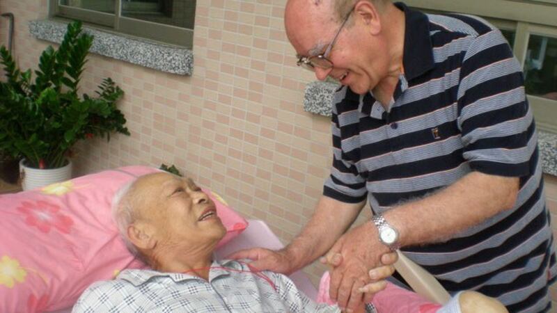 从意大利到台湾服务已经55年的吕若瑟神父,在台湾创办启智中心、安养中心照顾贫病台湾人。(罗东圣母医院提供)