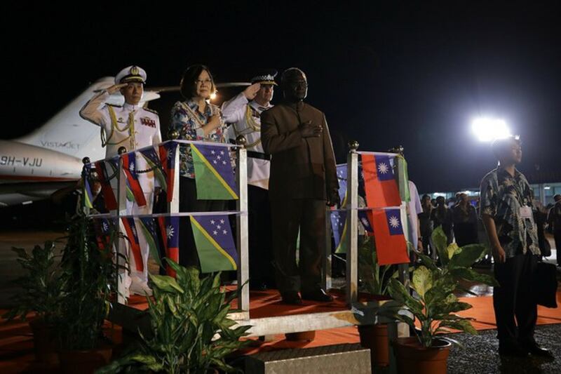 所罗门群岛与台湾外交关系是否生变受关注。(摘自总统府)