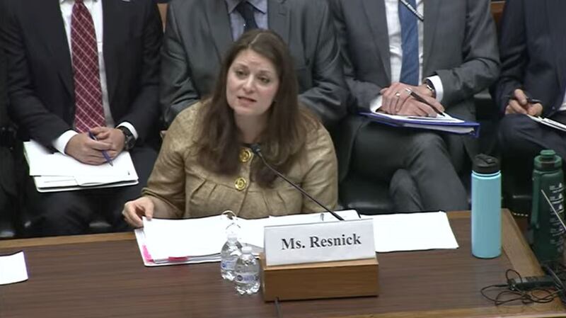 美国国务院负责地区安全事务的副助理国务卿雷斯尼克(Mira Resnick)(视频截图/美国众议院军事委员会)