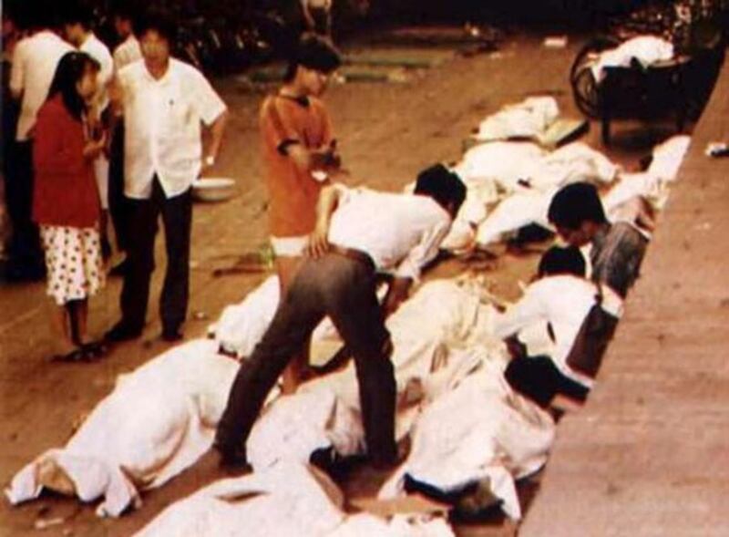 1989年6月4日大屠杀之夜平民伤亡 (六四档案图)