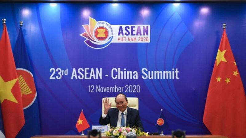 RCEP若生效,东北亚东南亚经贸将进行整合,中日韩将彼此互降关税。(法新社)