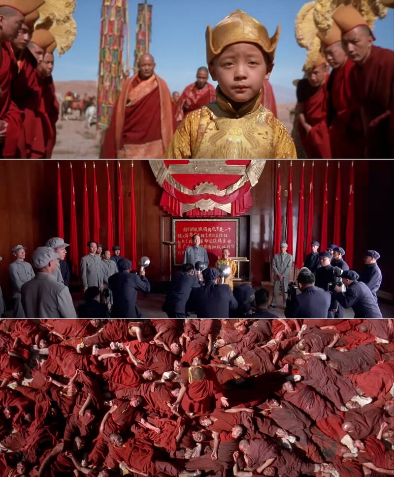 Images from Martin Scorsese’s 1997 Oscar-nominated film Kundun, which  chronicles the early life of the Tibetan spiritual leader, from his discovery as the 14th Dalai Lama as a young child in Tibet to his escape into exile in India at age 23 following the 1959 Tibetan uprising against Chinese rule.