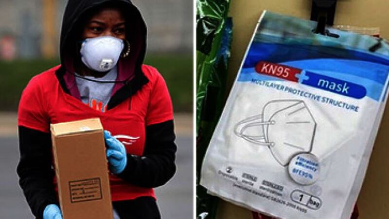 中国KN95口罩。(图源:观察者网)