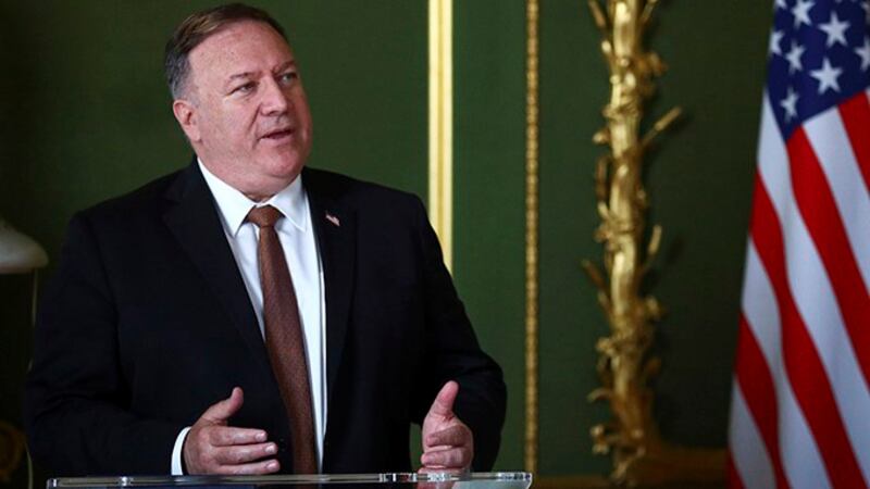 正在出访欧洲的美国国务卿蓬佩奥（美联社）