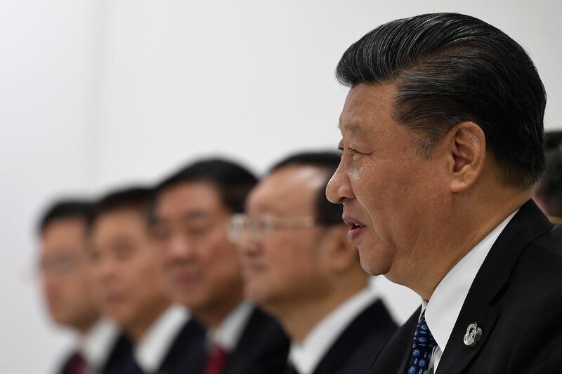 美国总统特朗普和中国国家主席习近平,2019年6月29日上午10点50分举行双边会谈。习近平说,中美合作比摩擦好,合则两利、斗则俱伤,愿意同特朗普就事关中美关系发展的根本性问题交换意见,为下阶段两国关系发展定向把舵。(美联社)