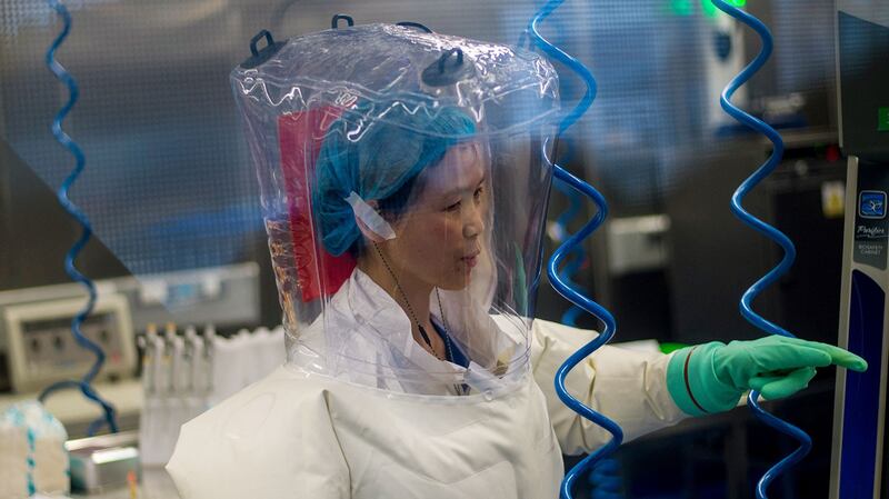 图为武汉P4实验室。(法新社)