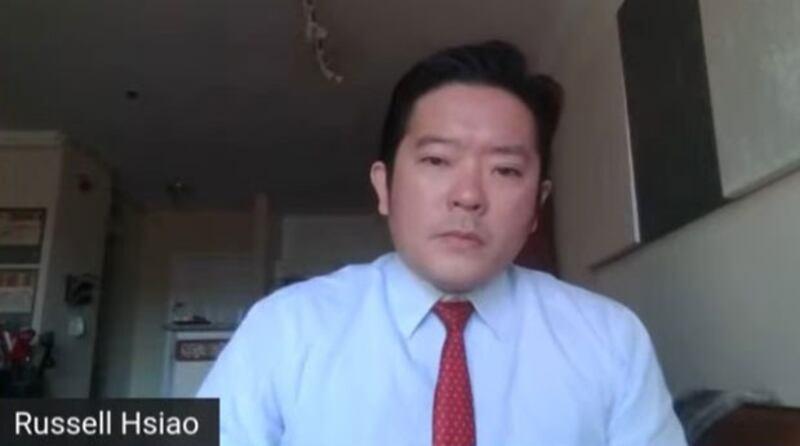 美国全球台湾研究中心执行主任萧良其(Russell Hsiao)。(视频截图)