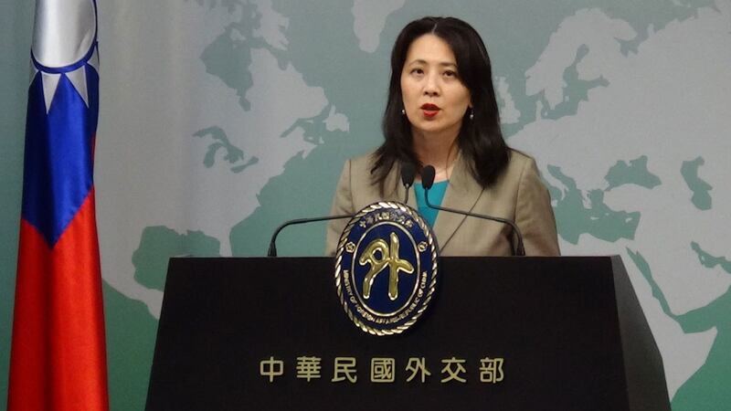 台湾的外交部发言人欧江安12号在例行记者会上,证实捷克议长明年将访问台湾。(记者夏小华摄)
