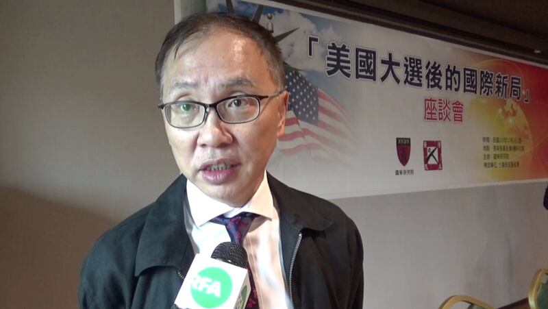 亚太和平研究基金会执行长董立文。(记者夏小华摄)